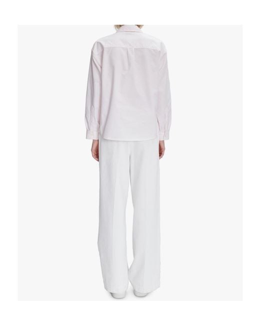 A.P.C. White Boyfriend Front-Pocket Shirt