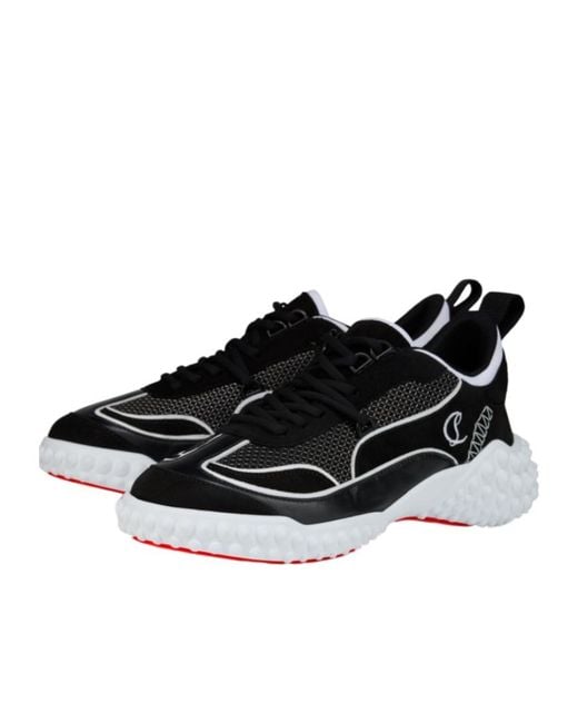 Christian Louboutin Black Mara Logo-Detail Sneakers