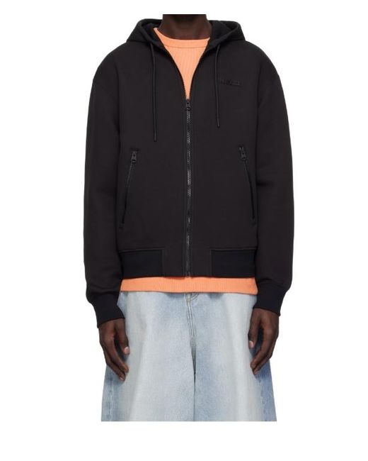 Mackage Black Long-Sleeved Hooded Sweatshirt for men