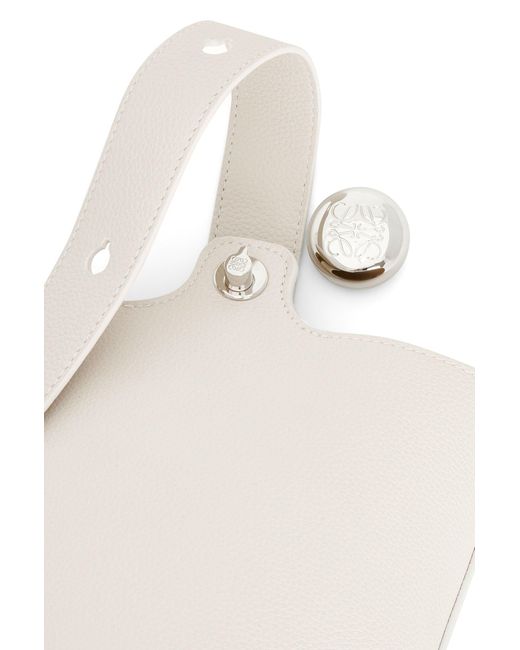 Loewe White Pebble Mini Bucket Bag