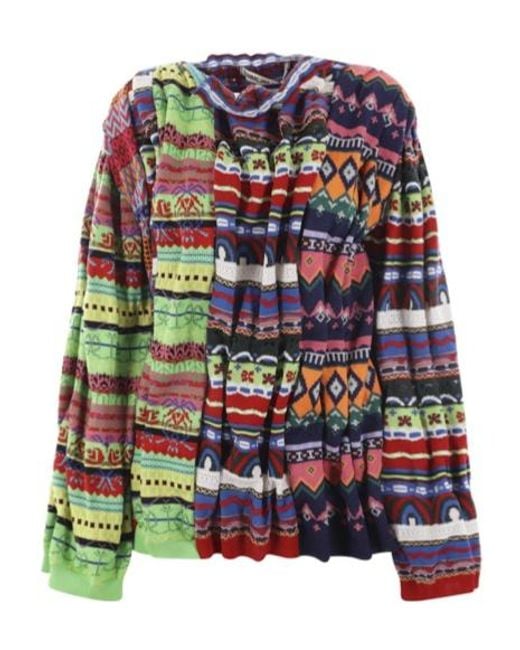 Comme des Garçons Multicolor Long-Sleeved Contrasting Sweater
