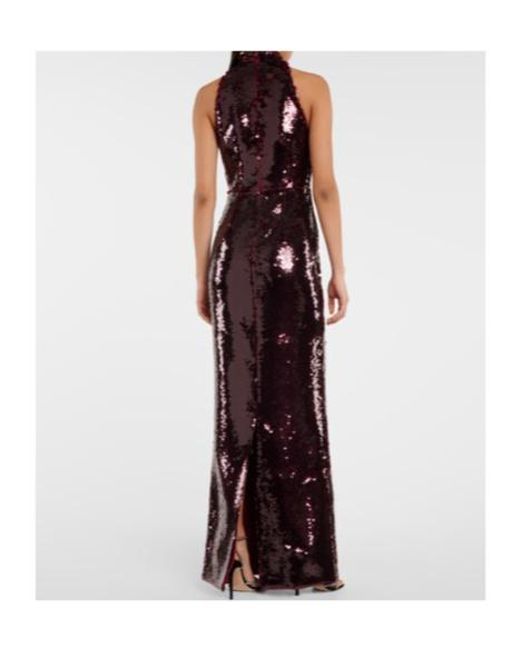 Safiyaa Purple Viba Sequined Gown