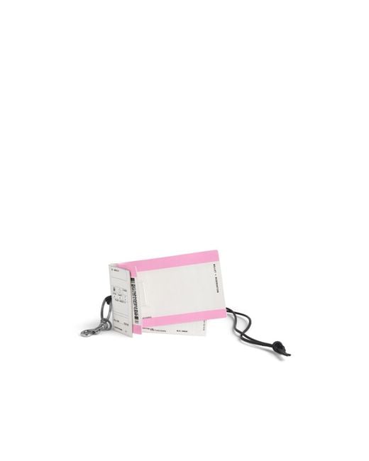 Balenciaga Pink Train Ticket Keyring for men