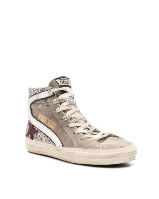 Golden Goose Deluxe Brand White Slide Sequin-Embellished Sneakers