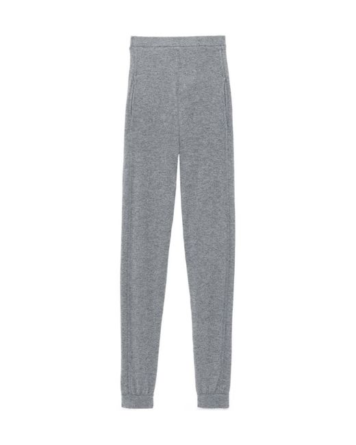 Saint Laurent Gray High Waist Leggings
