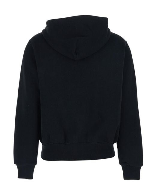 Polo Ralph Lauren Blue Sweatshirt With Drawstring Hood And Pony Embroidery On The Front