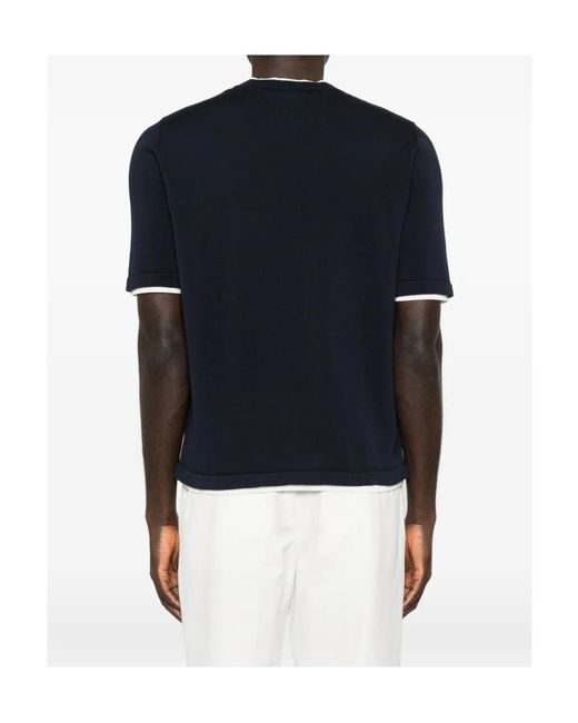 Eleventy Black Short-Sleeved Knitwear for men