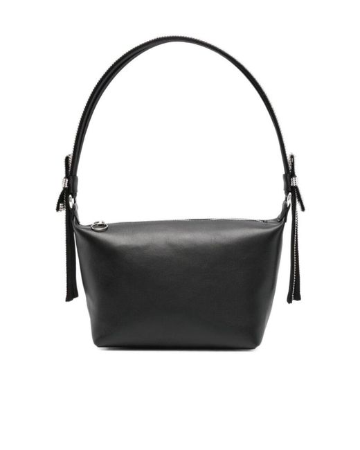 Kara Black Double Bow Shoulder Bag