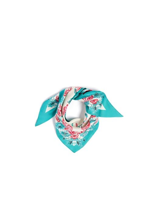 Pinko Blue Floral Print Scarf