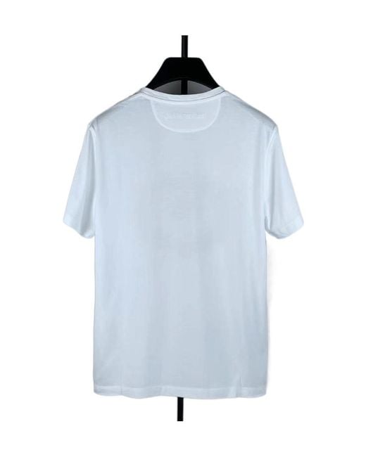 Stefano Ricci Blue T-Shirt With Round Neck And Short Sleeves for men