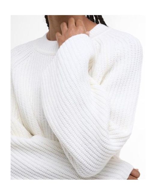Barbour White Crew Neck Sweater