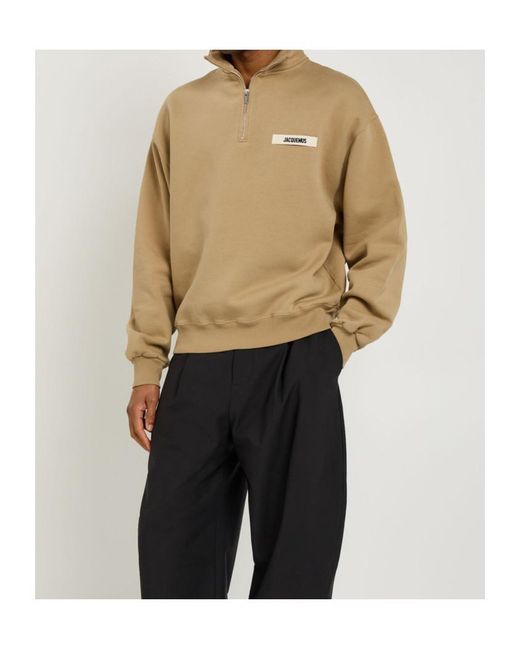 Jacquemus Natural Le Camionneur Gros Grain Cotton Sweatshirt for men