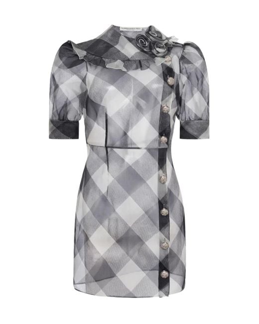 Alessandra Rich Gray Dress