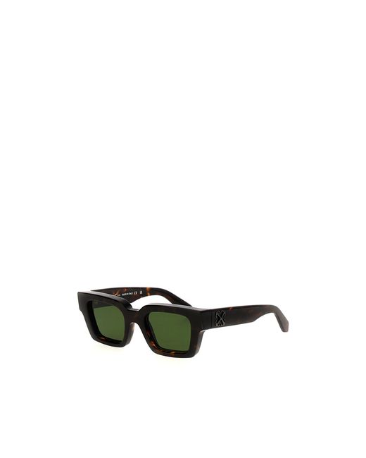 Off-White c/o Virgil Abloh Green Virgil Square Frame Sunglasses for men