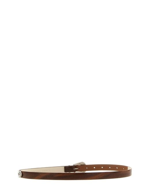 Brunello Cucinelli White Carved Buckled Belt