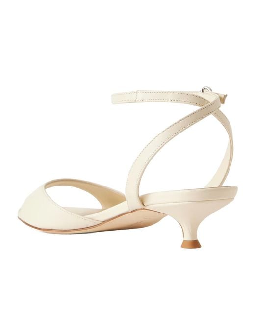 Aeyde White Leather Sandals