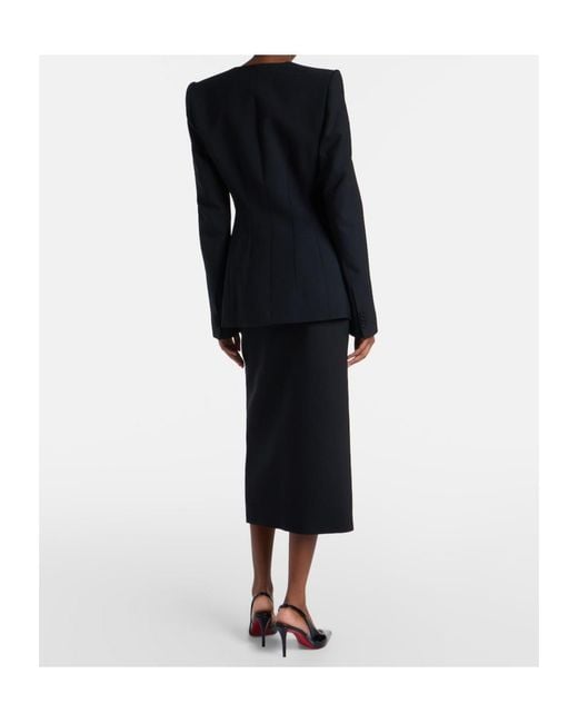 Mugler Black Cutout Pencil Skirt