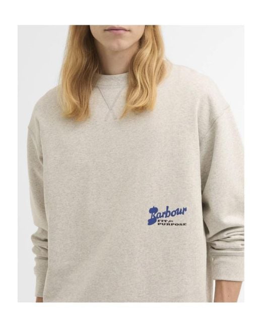 Barbour Natural Blythe Logo Sweatshirt for men