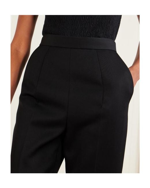 The Row Black Tapered Casual Pants