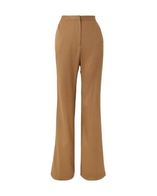 Altuzarra Brown Stretch-Wool Flared Pants