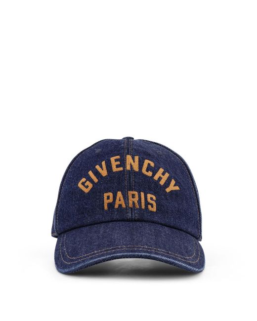 Givenchy Blue Embroidered Cap for men