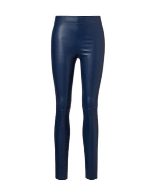 Joseph Blue Leather Leggings