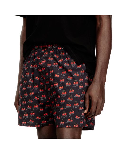 DIESEL Black Cherry Printed Kit James Two Piece Pyjamas for men