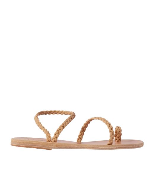 Ancient Greek Sandals Brown Braided Leather Sandals