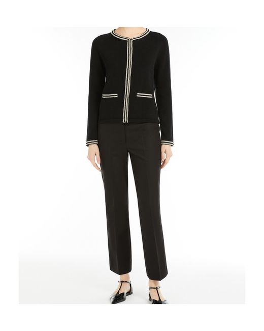 Max Mara Black 'S Fatina Pleat Detailed Slim Fit Trousers