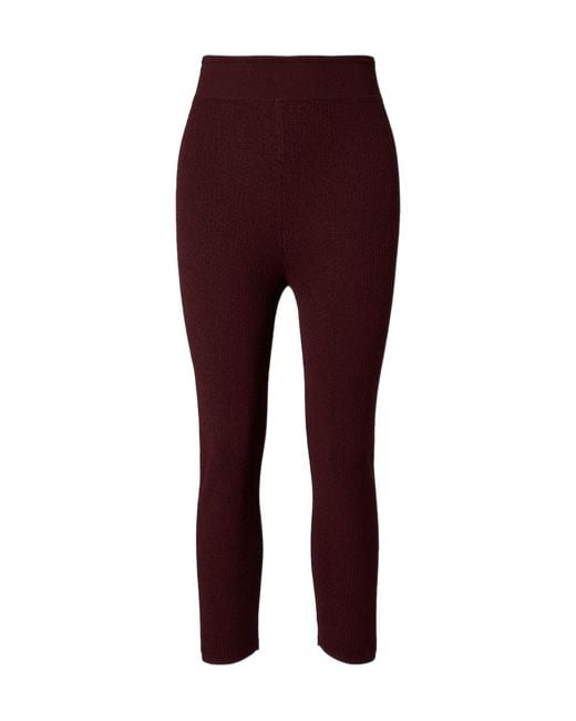 Chloé Red Elastic Waist Casual Pants