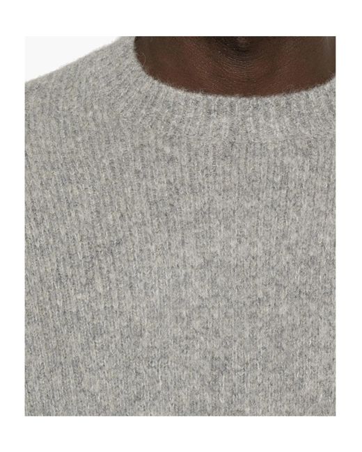 sunflower Gray Crew Neck Long-Sleeved Sweater for men