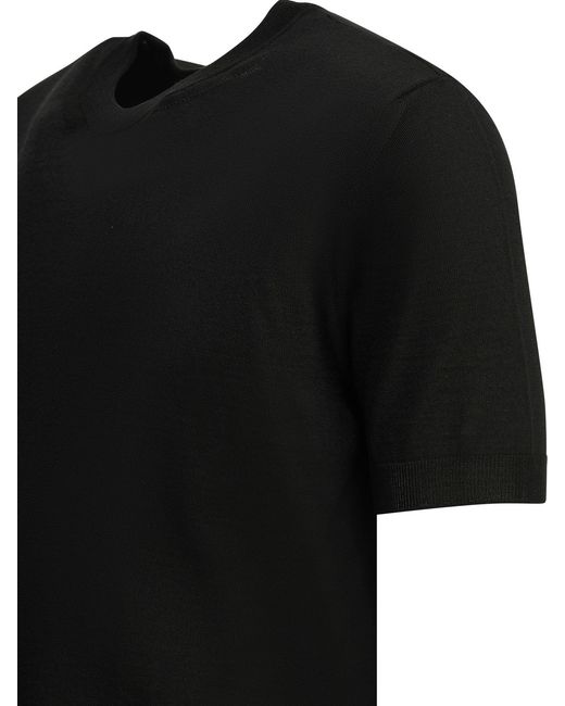 Valentino Blue Vlogo Signa Short-Sleeve Knitted Sweater for men