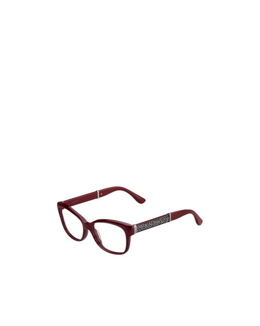 Jimmy Choo White Eyewear Rectangular Frame Glasses