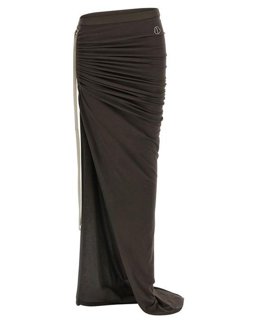 Rick Owens Black Moncler + 'Adjustable' Skirt