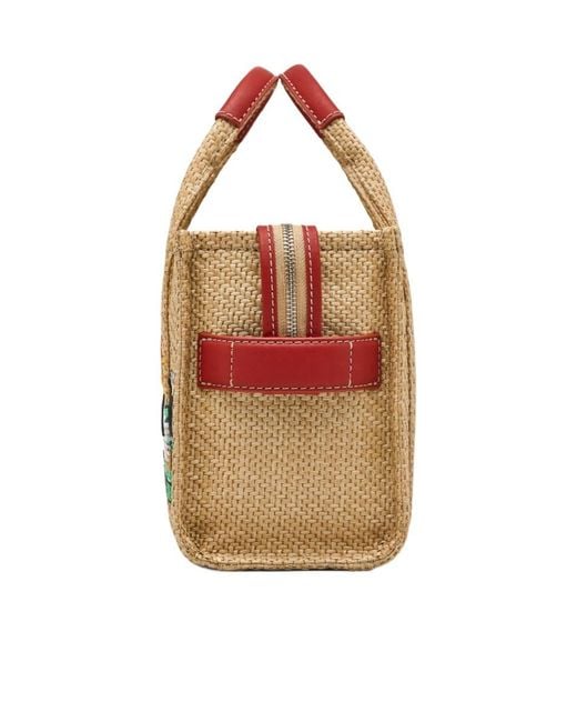 Marc Jacobs Red The Daisy Woven Small Tote Bag