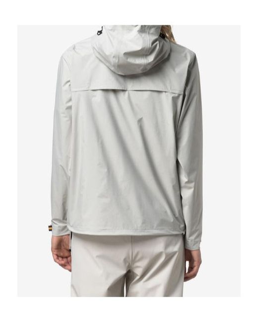 K-Way Gray Charmain Travel Hooded Jacket for men