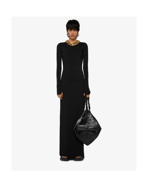 Givenchy Black Cut-Out Long-Sleeve Maxi Dress
