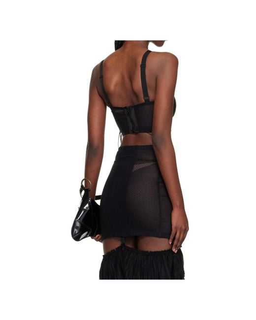 KNWLS Black Uma Mesh Bra
