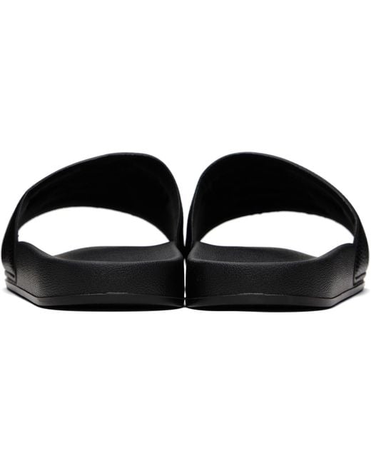 DSquared² Black Logo-Embossed Open-Toe Slides for men
