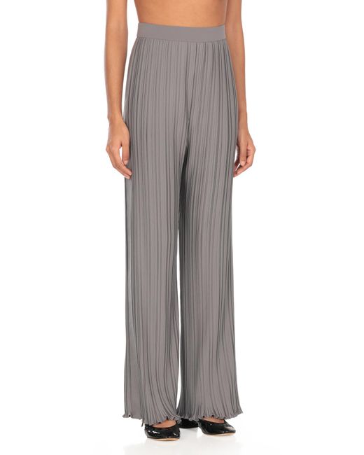 Lanvin Gray Pleated Straight Leg Pants