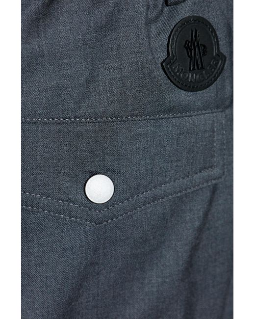 Moncler Blue Straight-Leg Trousers for men