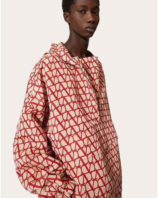 Valentino Red Toile Iconographe Long-Sleeved Hooded Jacket for men