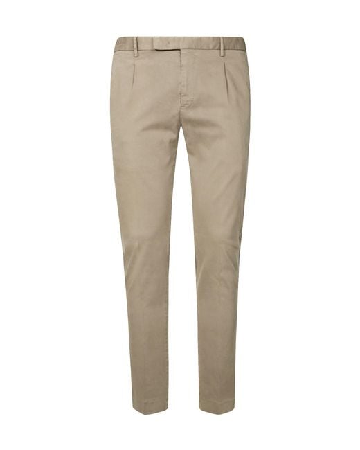 PT01 Natural Pleated Trousers for men