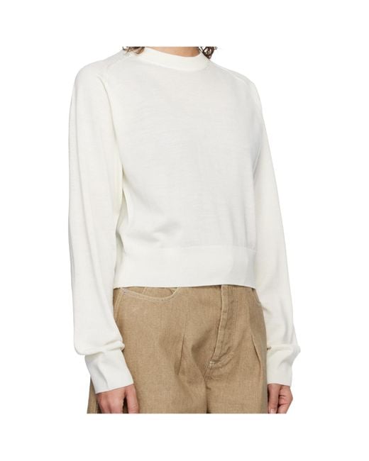 Jacquemus White Long-Sleeved Knitwear