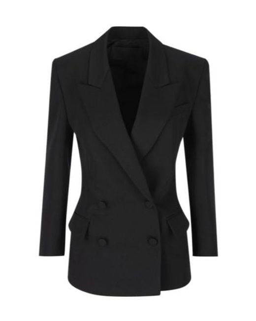 Valentino Black Double-Breasted Long-Sleeved Blazer