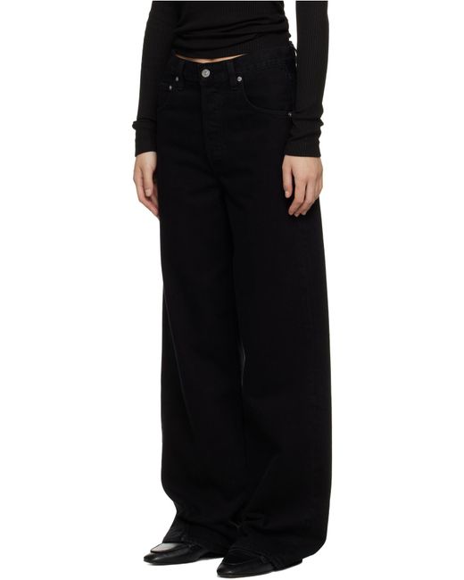 Citizens of Humanity Black Ayla Baggy Mid-Rise Jeans