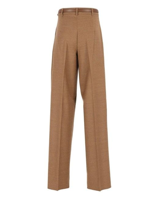 Max Mara Natural Studio Lago Belted Pleated Pants