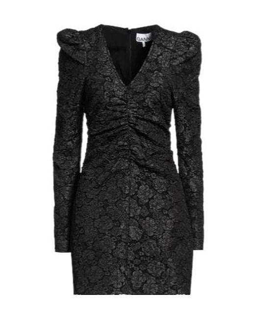 Ganni Black Short Dresses