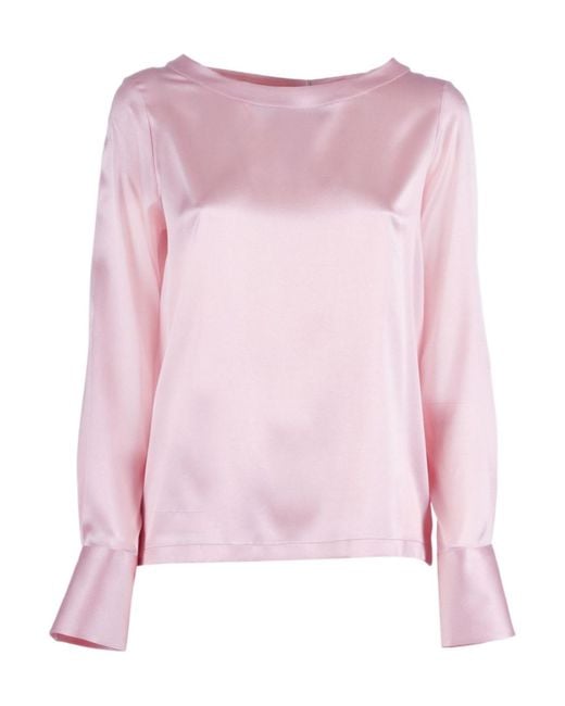 Mazzarelli Pink Angie B Boat-Neck Blouse