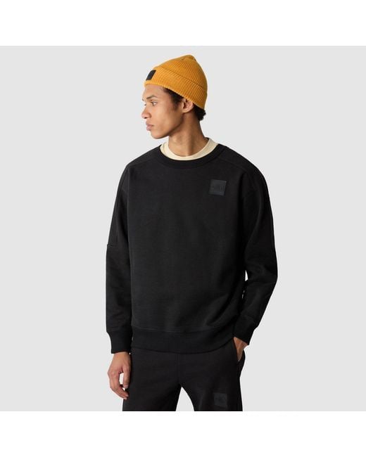 The North Face Black Logo Patch Crewneck Sweatshirt for men